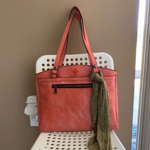 Patricia Nash Poppy Wavy Woven Satchel